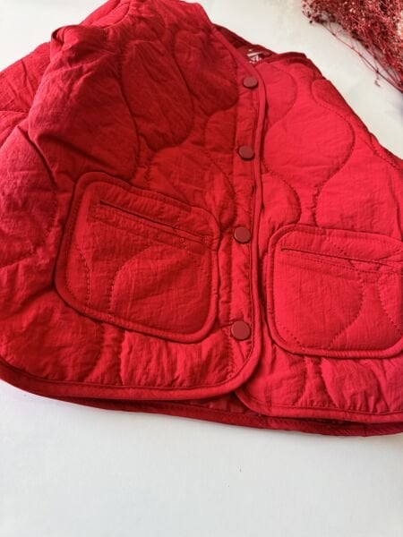 Kapitone Ceket - Kırmızı