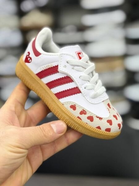 Asarkids 3 Çizgili Love Spor Ayakkabı - Tabanı Sarı Kalp