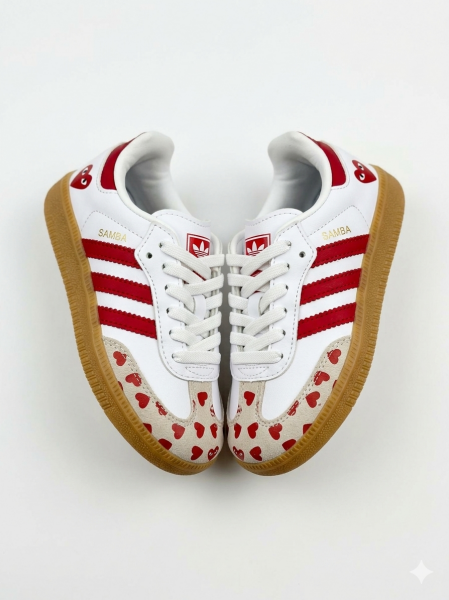 Asarkids 3 Çizgili Love Spor Ayakkabı - Tabanı Sarı Kalp