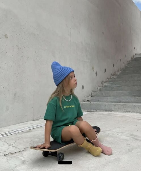 Asar Kids La'ciel Paris Mood! 2'li Şortlu Takım - Yeşil