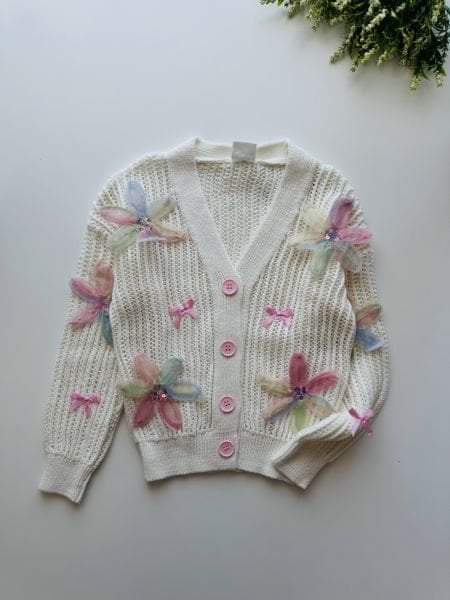 Zambak Hırka - Pembe ! Sadece Hırka!