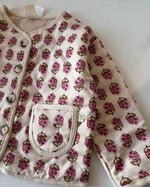 Pıtır Çiçekli Kapitone Ceket - Çok Desenli