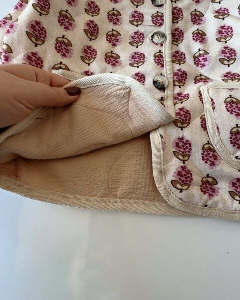 Pıtır Çiçekli Kapitone Ceket - Çok Desenli