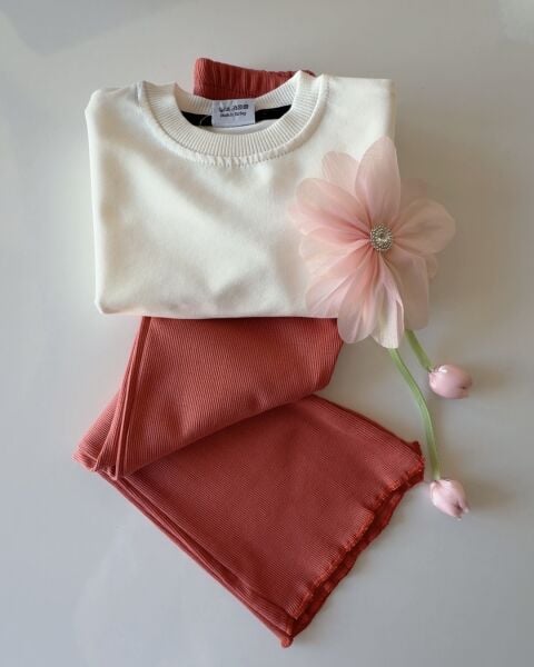 Asarkids Lale Aplikeli 2'li Takım - Pembe