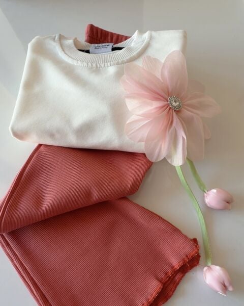 Asarkids Lale Aplikeli 2'li Takım - Pembe