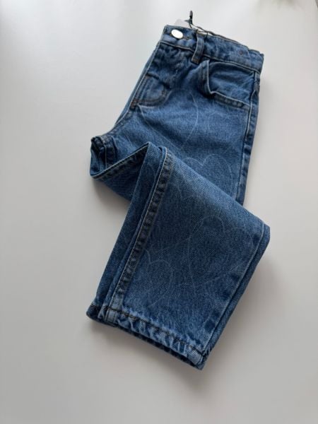 Kalp Baskılı Pantolon - Mavi